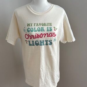 Cream Christmas Lights T-Shirt